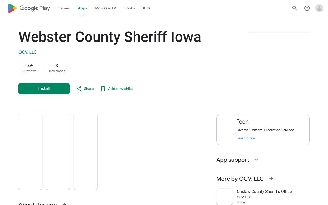 Webster County inmate records sheriff app listing